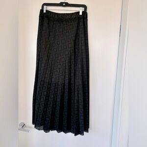 Long Pleated Skirt